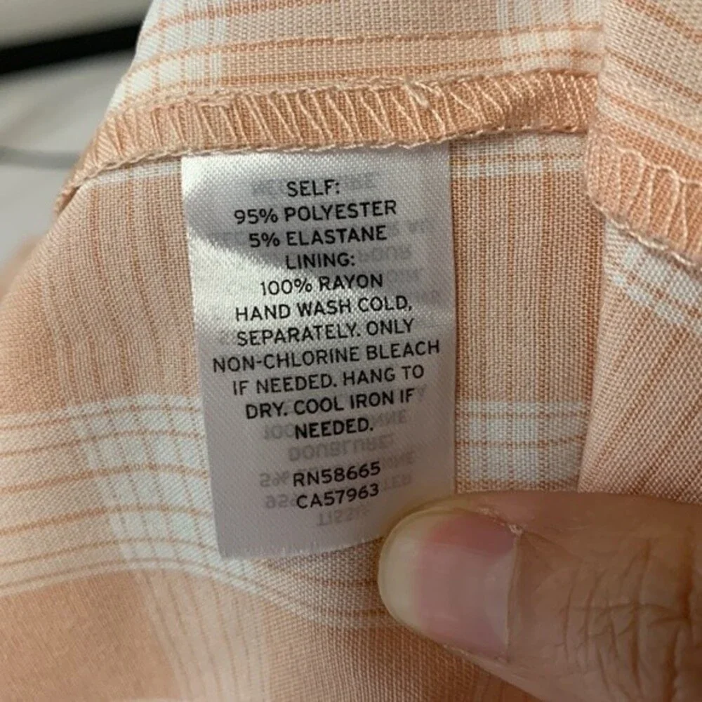 NWOT BP | Coral White‎ Gingham Plaid Mini Dress